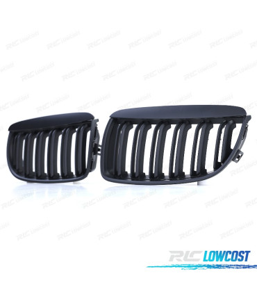 GRELHAS FRONTAIS BMW E90 E91 05-08 LOOK M PRETO MATE