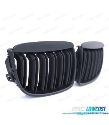 GRELHAS FRONTAIS BMW E90 E91 05-08 LOOK M PRETO MATE