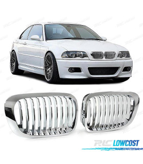 GRELHAS FRONTAIS BMW E46 COUPE CABRIO 99-03 LOOK M CROMADO