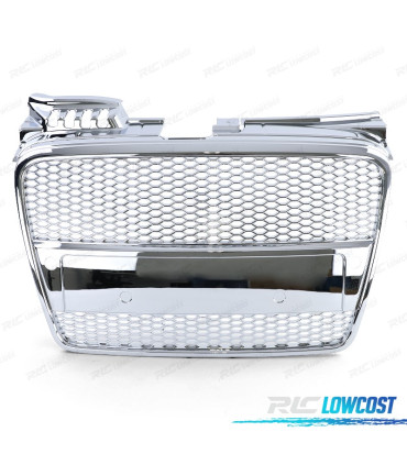 GRELHA FRONTAL AUDI A4 B7 04-09 LOOK S LINE CROMADO PDC
