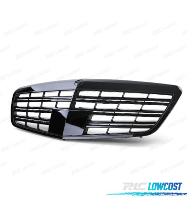 GRELHA FRONTAL MERCEDES S W221 09-13 LOOK AMG PRETO BRILHANTE