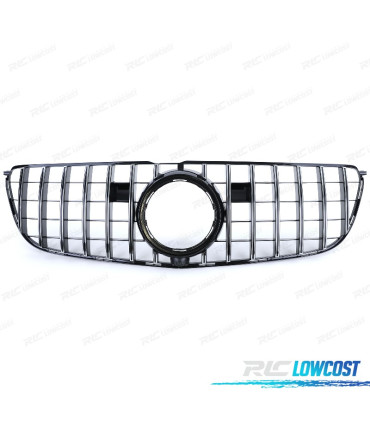 GRELHA FRONTAL MERCEDES GLS X166 15-19 LOOK AMG GT PRETO CROMADO