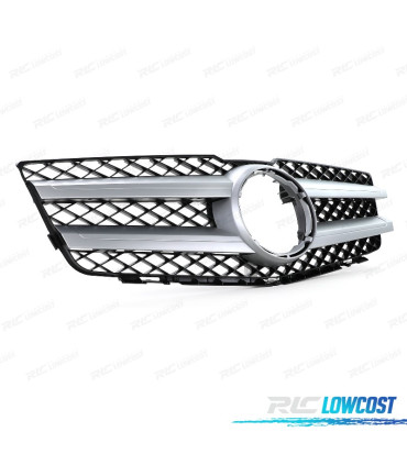 GRELHA FRONTAL MERCEDES GLK X204 08-12 LOOK AMG PRETO PRATA
