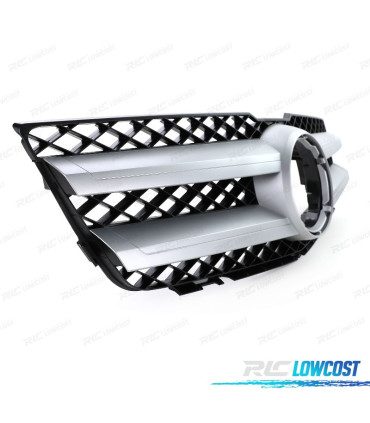 GRELHA FRONTAL MERCEDES GLK X204 08-12 LOOK AMG PRETO PRATA