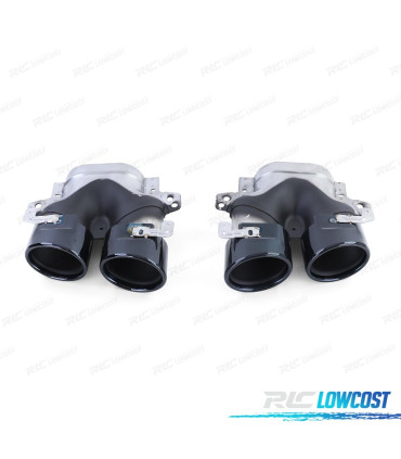 PONTEIRAS DE ESCAPE MERCEDES E W213 16- OLHAR E53 AMG PRETO