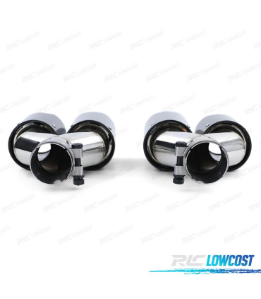 PONTEIRAS DE ESCAPE BMW LOOK M PERFORMANCE CROMADO CARBONO