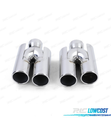 PONTEIRAS DE ESCAPE BMW E60 E61 E90 E91 E92 E93 F10 F11 F30 F31 F12 F13 LOOK M CROMADO