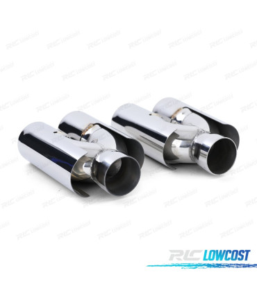 PONTEIRAS DE ESCAPE BMW E60 E61 E90 E91 E92 E93 F10 F11 F30 F31 F12 F13 LOOK M CROMADO