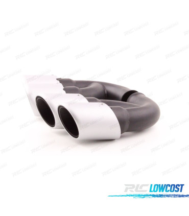 PONTEIRAS DE ESCAPE PORSCHE CAYENNE V8 GTS TURBO S 10-14 MATT SILVER