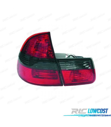 FAROLINS TRASEIROS BMW E46 TOURING 98-05 VERMELHO PRETO