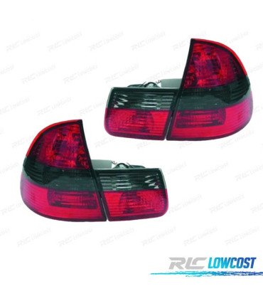 FAROLINS TRASEIROS BMW E46 TOURING 98-05 VERMELHO PRETO