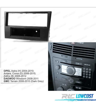 MOLDURA ADAPTADOR PRETO PARA RADIO 1-DIN PARA OPEL ASTRA H DAEWOO CORSA D ZAFIRA B