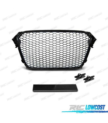 GRELHA FRONTAL AUDI A4 B8 11-15 PRETO BRILHANTE PDC