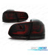 FAROLINS TRASEIROS LED VOLKSWAGEN VW GOLF 6 MK VI 08-12 VERMELHO ESCURECIDO