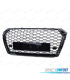 GRELHA FRONTAL AUDI A4 B9 15-19 LOOK RS4 PRETO BRILHANTE PDC