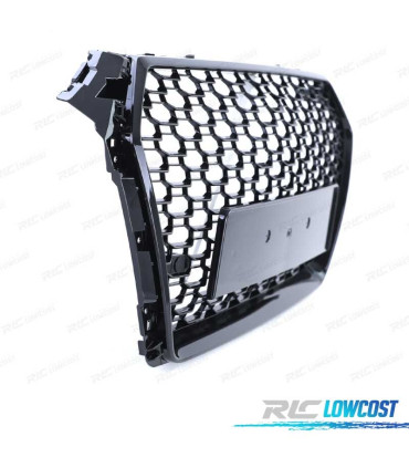 GRELHA FRONTAL AUDI A4 B9 15-19 LOOK RS4 PRETO BRILHANTE PDC