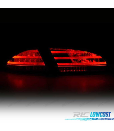 FAROLINS TRASEIROS LED SEAT LEON 1P 04-09 VERMELHO CROMADO