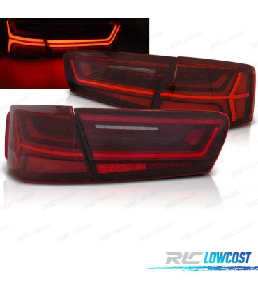FAROLINS TRASEIROS LED AUDI A6 C7 11-14 VERMELHO