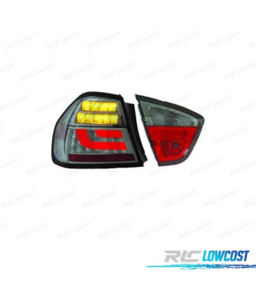 PILOTOS BMW E90 05-08 LED FUNDO CROMADO