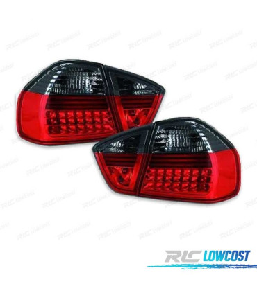 FAROLINS TRASEIROS LED BMW E90 VERMELHO ESCURECIDO