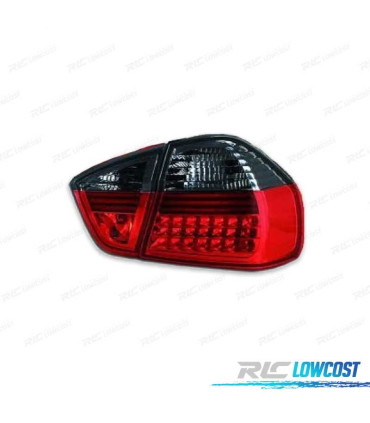 FAROLINS TRASEIROS LED BMW E90 VERMELHO ESCURECIDO