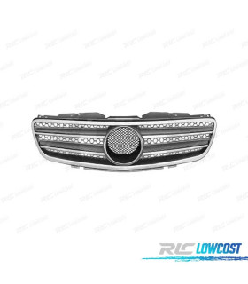 GRELHA FRONTAL SPORT AMG MERCEDES SL R230 01-12 CROMADA PRATA