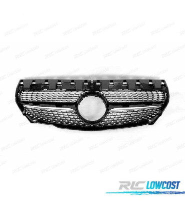 GRELHA FRONTAL MERCEDES CLA C117 16-19 LOOK GT DIAMANTE PRETO