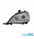 FARÓIS COM LUZ DIURNA LED MERCEDES ML W163 02-05 FUNDO CROMADO