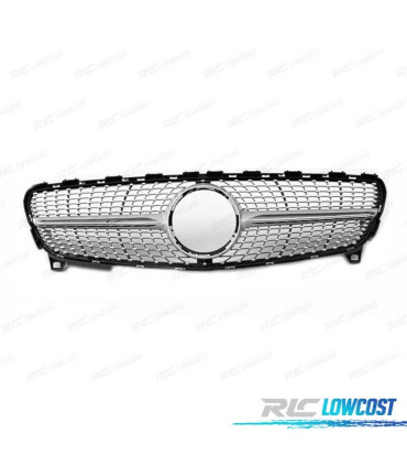 GRELHA FRONTAL MERCEDES CLASE A W176 16-18 CROMADO LOOK DIAMOND