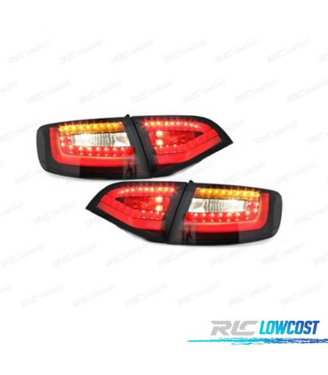FAROLINS PARA AUDI A4 B8 AVANT LEDS DINAMICO PRETOS 08-11 CARDNA TUBELIGHT