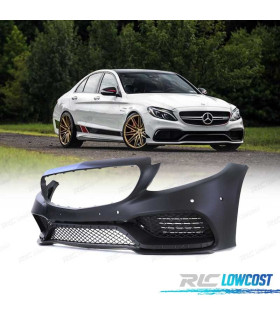 PARACHOQUES FRONTAL MERCEDES W205 14-18 PDC LOOK AMG C63 PRETO