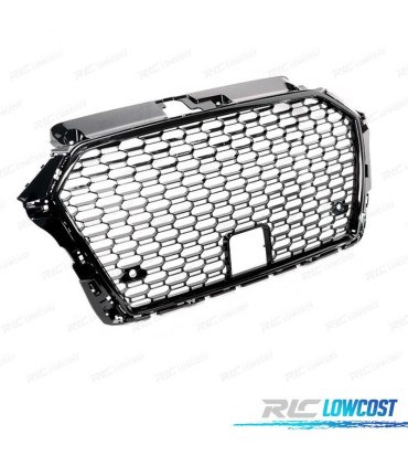GRELHA AUDI A3 8V 17-19 PRETO BRILHANTE ACC LOOK RS3