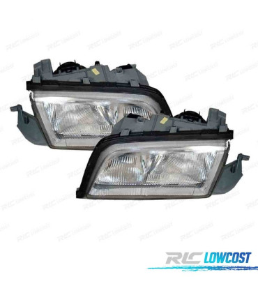 FARÓIS PARA MERCEDES CLASSE C W202 96-00 FUNDO CROMADO