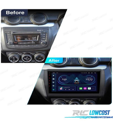 AUTO RADIO GPS ANDROID 12 9" PARA SUZUKI SWIFT 17-22