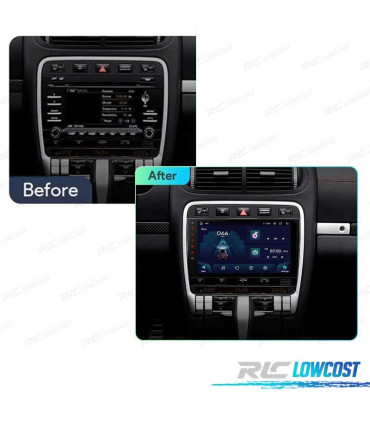 AUTO RADIO GPS ANDROID 12 PARA PORSCHE CAYENNE 03-10 9" USB GPS TACTIL HD
