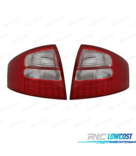 FAROLINS AUDI A6 4B 97- 05 LED VERMELHO BRANCO