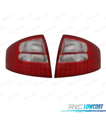 FAROLINS AUDI A6 4B 97- 05 LED VERMELHO BRANCO