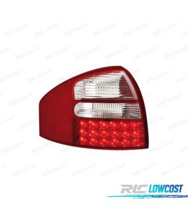FAROLINS AUDI A6 4B 97- 05 LED VERMELHO BRANCO