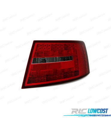FAROLINS TRASEIROS LED AUDI A6 4F 04-08 VERMELHO ESCURECIDO