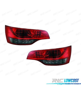 FAROLINS TRASEIROS LED PARA AUDI Q7 4L 05-09 VERMELHO ESCURECIDO