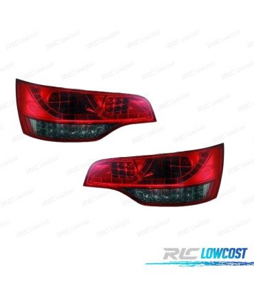 FAROLINS TRASEIROS LED PARA AUDI Q7 4L 05-09 VERMELHO ESCURECIDO
