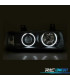 FARÓIS FRENTE ANGEL EYES CCFL PARA BMW SERIE 3 E36 COUPE + CABRIO 92-99 FUNDO PRETO