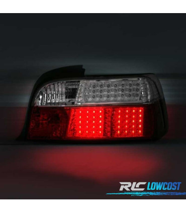 FAROLINS TRASEIRTOS LED PARA BMW E36 VERMELHO CLARO