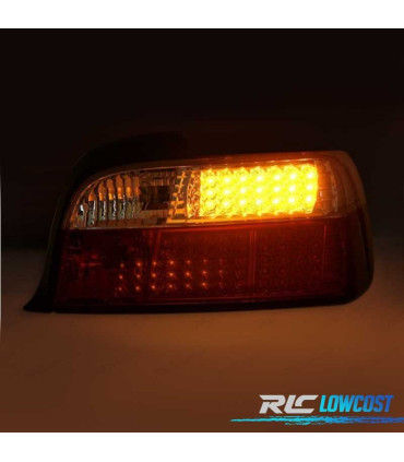 FAROLINS TRASEIRTOS LED PARA BMW E36 VERMELHO CLARO