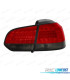 FAROLINS TRASEIROS LED PARA VOLKSWAGEN VW GOLF 6 MK VI 08-12 VERMELHO CINZA