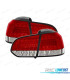 FAROLINS TRASEIROS LED PARA VOLKSWAGEN VW GOLF 6 MK VI 08-12 VERMELHO BRANCO