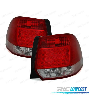 FAROLINS TRASEIROS LED PARA VOLKSWAGEN VW GOLF 5 6 VARIANT 07+ VERMELHO BRANCO