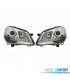 FARÓIS FRONTAIS COM LUZ DIURNA LED PARA VOLKSWAGEN VW POLO 9N3,05-09FUNDO CROMADO