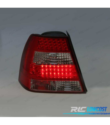 FAROLINS TRASEIROS LED PARA VOLKSWAGEN VW BORA 98-05 VERMELHO BRANCO
