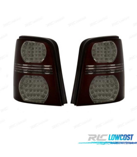 FAROLINS TRASEIROS LED PARA VOLKSWAGEN VW TOURAN 03-10 VERMELHO ESCURECIDO